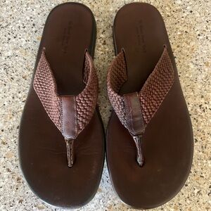 To Boot Mens 13 Adam Derrick Handmade Leather & Rubber Soled Thong Sandals Shoes